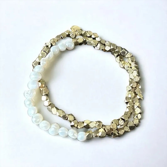 Half Pearl Stretchy Set