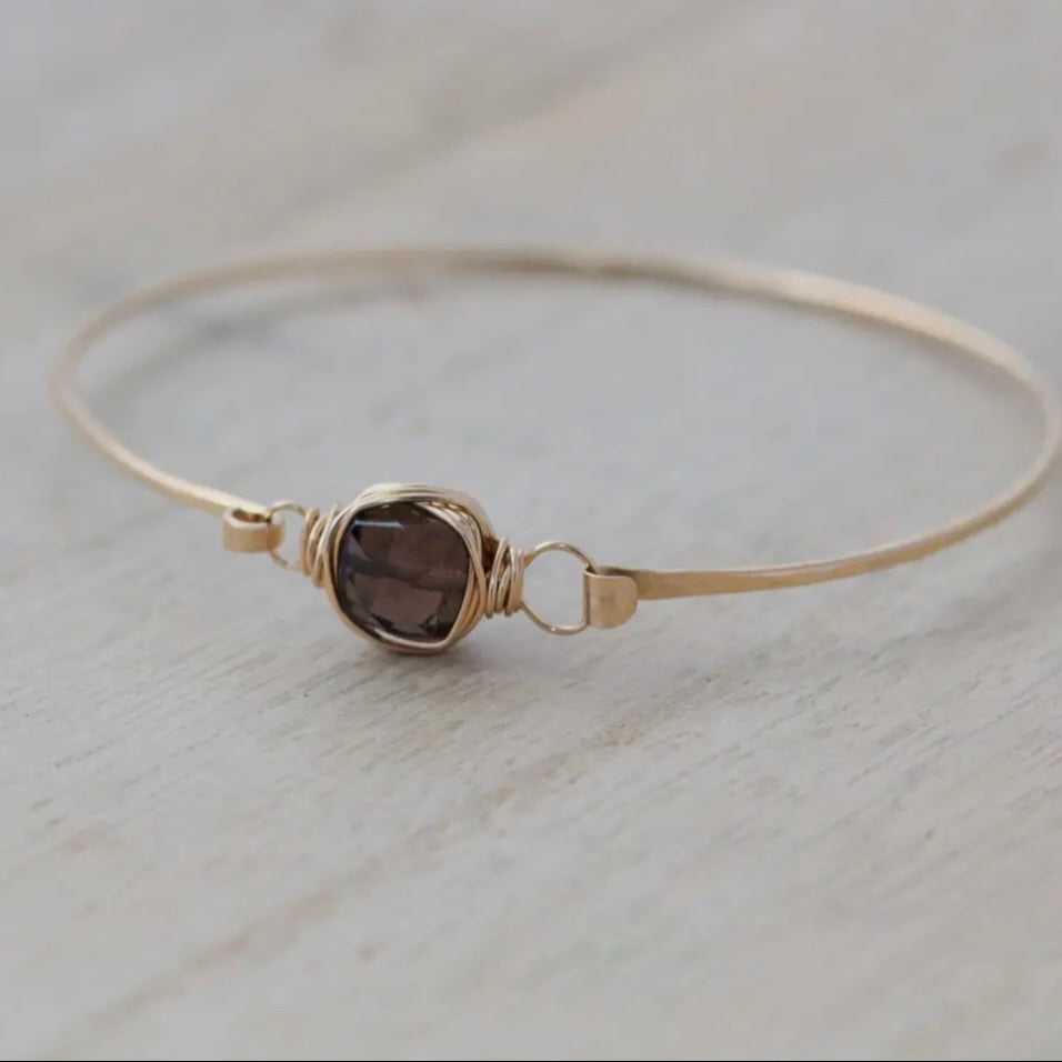 Smoky Quartz Stacking Bracelet