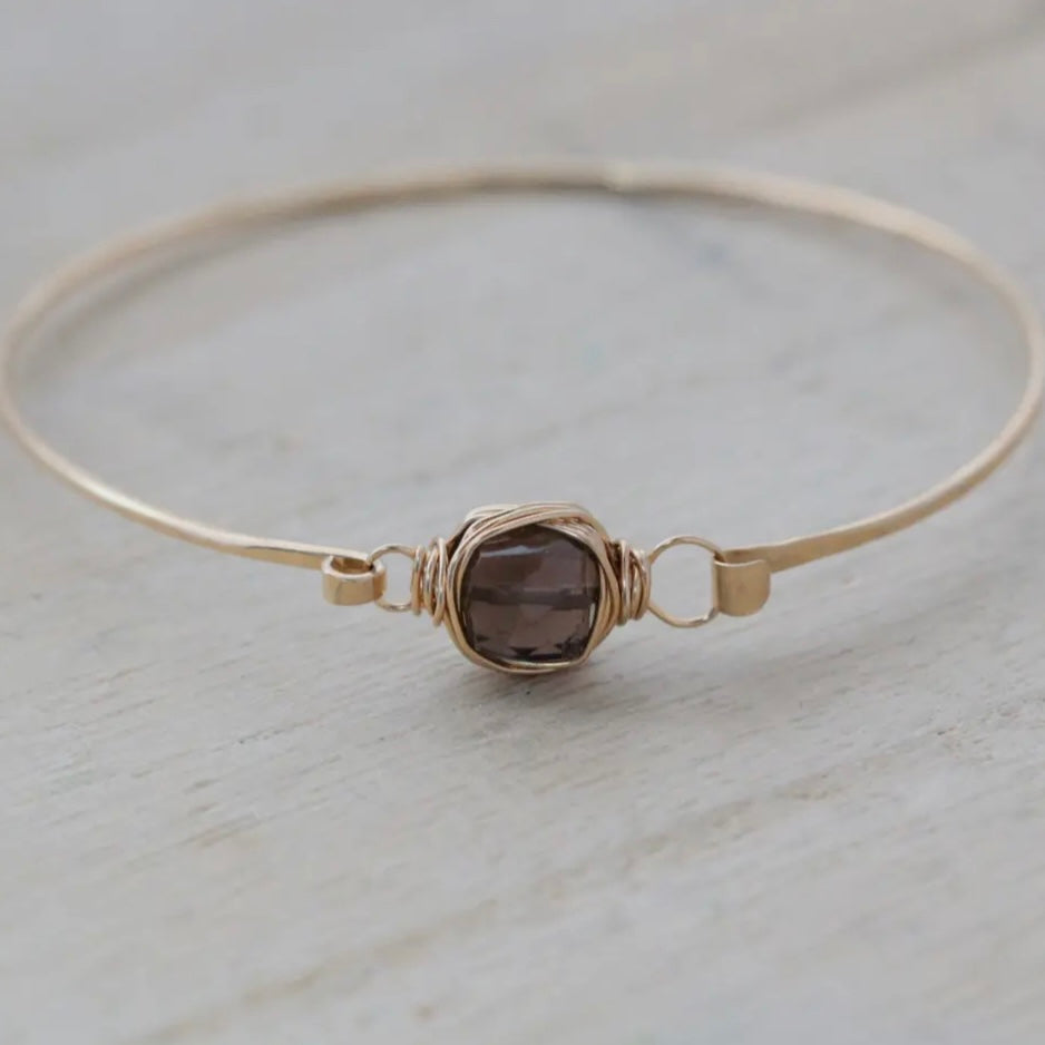 Smoky Quartz Stacking Bracelet