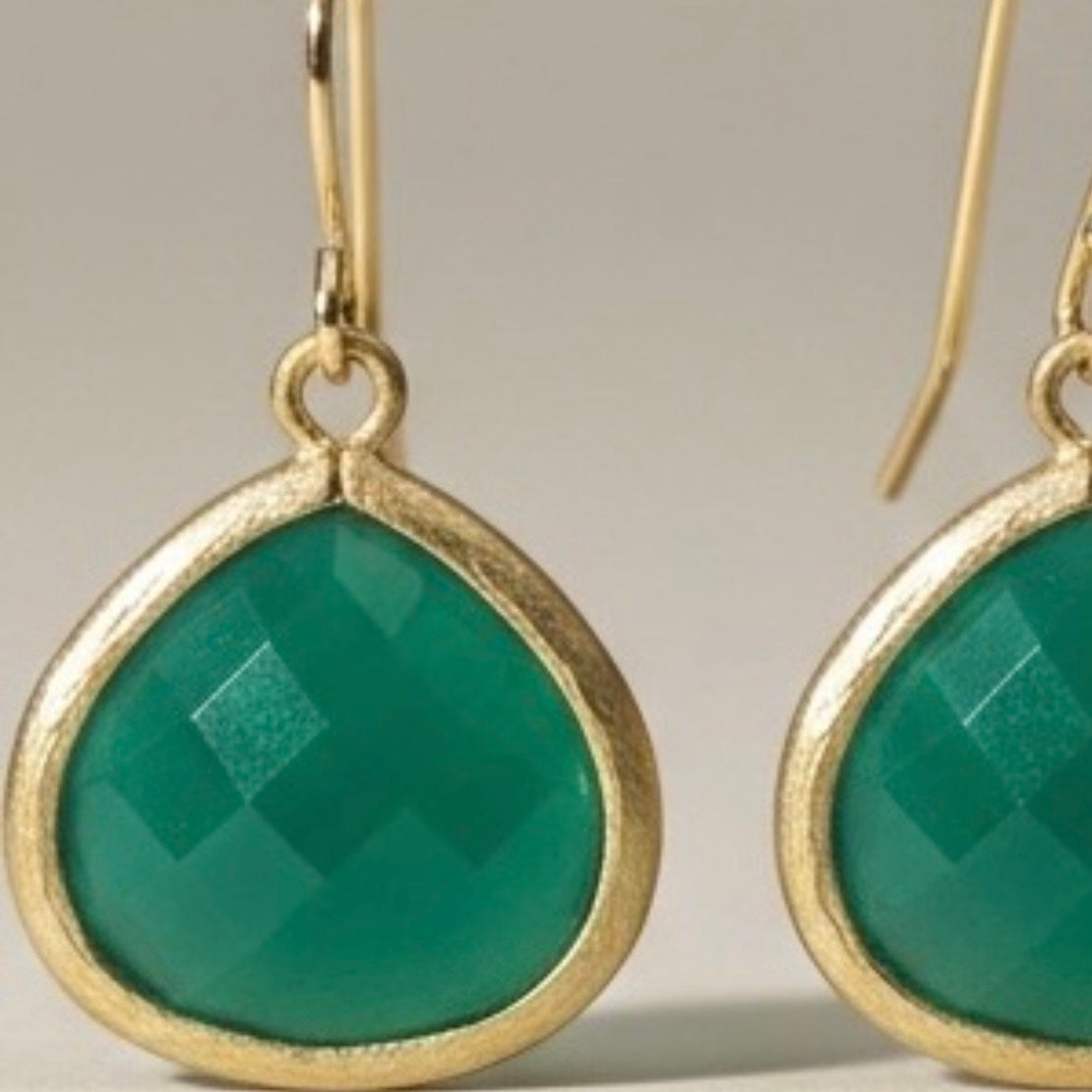 Teardrop Gemstone Earrings – Dainty Gold/Silver Earrings in Multiple Colors