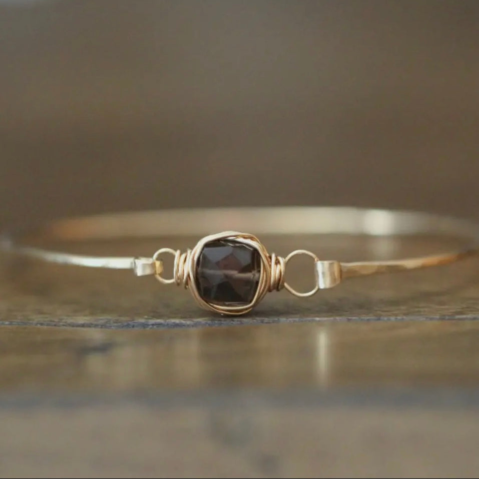 Smoky Quartz Stacking Bracelet
